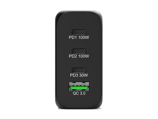 PORT DESIGNS 130W GaN charger USB-C and USB-A Gallium Nitride GaN technology more efficient smaller lighter