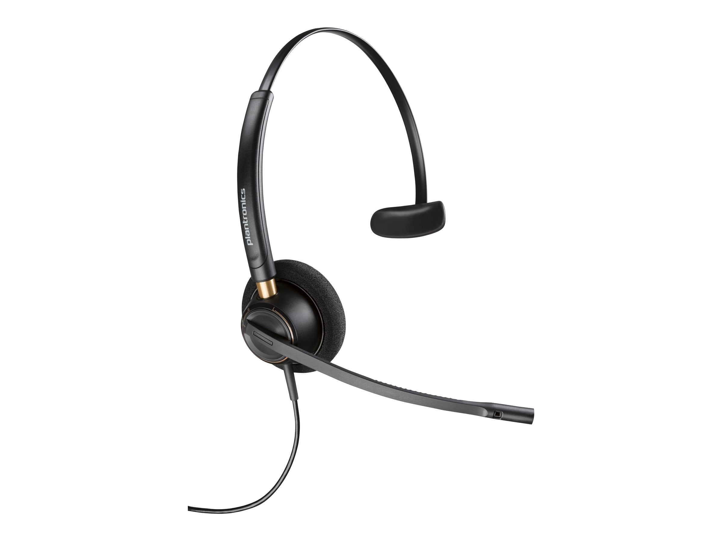 HP Poly EncorePro 510D with Quick Disconnect Monoaural Digital Headset TAA Avec fil Arceau Appels/Musique Noir