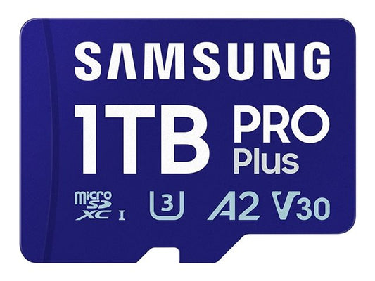 SAMSUNG PRO Plus microSDXC 1To +USB reader UHS-I U3 Full HD & 4K UHD up to 180Mo/s read up to 130Mo/s write memory card 2024