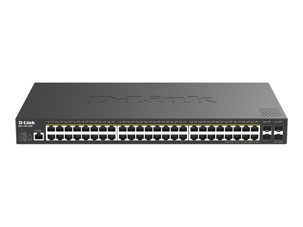 D-LINK Smart+ Nuclias L2+ 48 ports Gigabit PoE/PoE+ & 4 ports 10 GbE SFP+ Budget PoE 375W Switch ONVIF