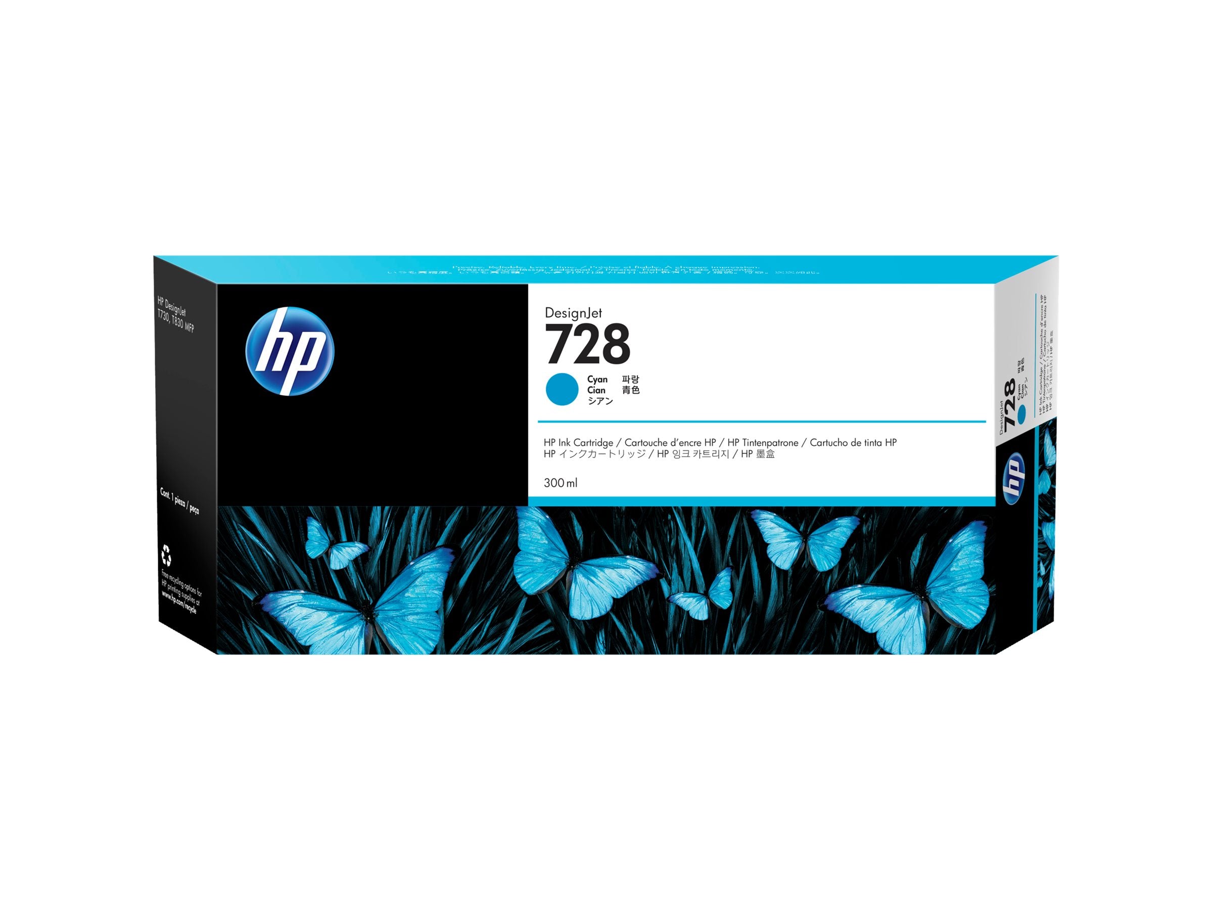 HP 728 original 300-ml Cyan Ink cartridge F9K17A