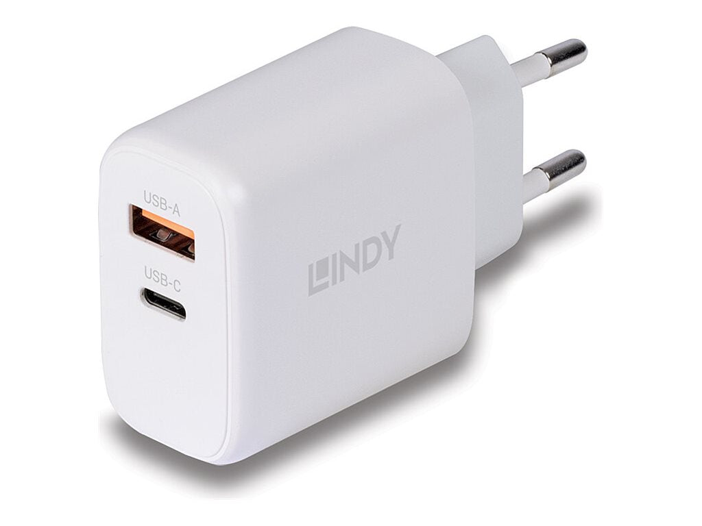 LINDY 65W USB Type A & C GaN Charger