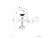 NEOMOUNTS Headphone Holder Clamp mounted aluminum