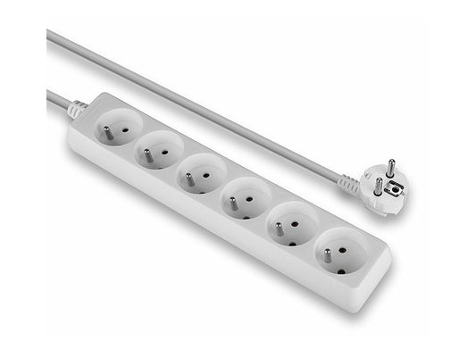 LINDY 6 way Mains Gang Socket FR France