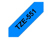 BROTHER P-TOUCH TZE-551 noir sur bleu 24mm