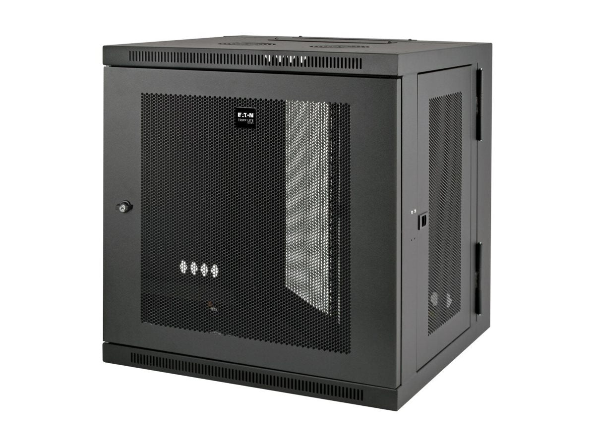 EATON TRIPPLITE 12U Wall Mount Rack Enclosure Server Cabinet Hinged Doors/Sides Rack cabinet wall mountable Black 12U 19