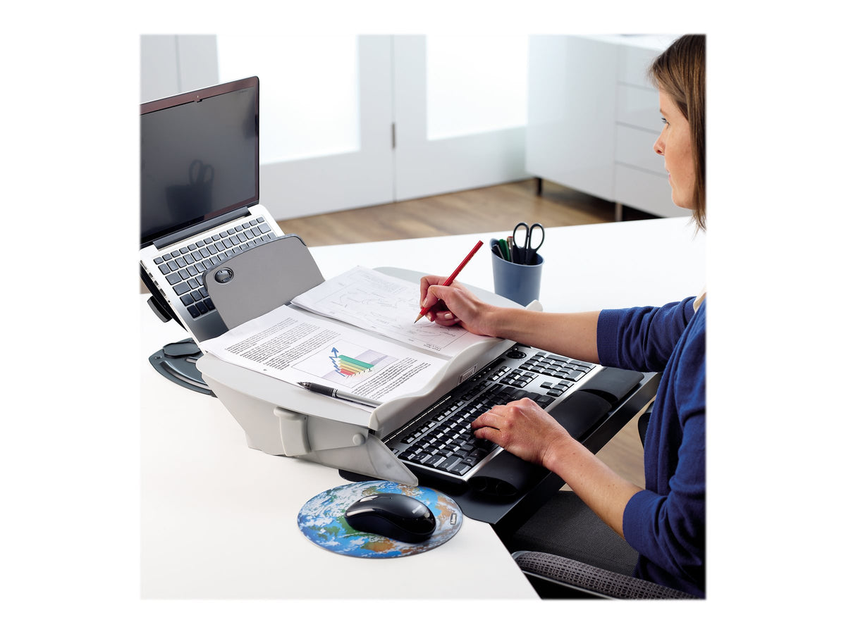 FELLOWES PLATEFORME DE LECTURE ET DÉCRITURE CLAVIER EASY GLIDE