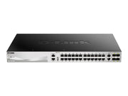 D-LINK L3 Light Switch 24 Gigabit Ports & 2 10GBASE-T Ports & 4 10GbE SFP+ Ports Physical Stack Up To 9 Units