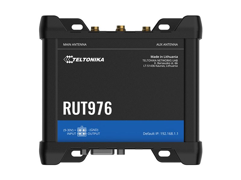 TELTONIKA NETWORKS RUT976 DUAL SIM Redcap 5G/4G/LTE RS232 RS485 I/O WiFi GNSS Router