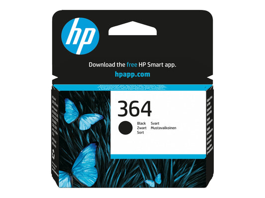 HP 364 original Ink cartridge CB316EE 301 black standard capacity 6ml 250 pages 1-pack Blister multi tag