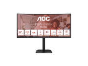 AOC CU34E4CV - Écran incurvé - 34i - 3440 x 1440 UWQHD 120 Hz - VA - 3500:1 - HDR10 - 4 ms - 2xHDMI DP USB-C -HP- GAR 5 ans