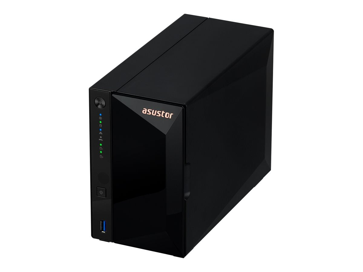 ASUSTOR Drivestor 2 Pro Gen2 AS3302T v2 2 Bay NAS Realtek RTD1619B Quad-Core 1.7GHz CPU 2.5Gbe Port 2Go DDR4 Diskless