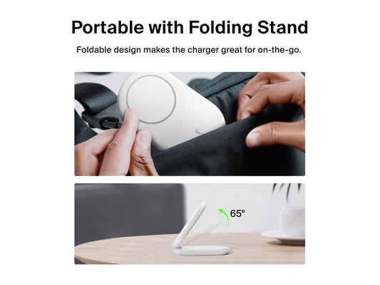 BELKIN BOOSTCHARGE Qi2 15w Magnetic Stand White