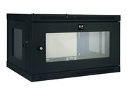 EATON TRIPPLITE 6U Wall Mount Rack Enclosure Server Cabinet w/ Acrylic Window Rack cabinet wall mountable Black 6U 19