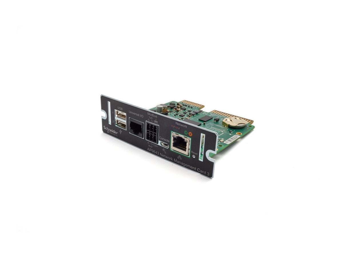 APC Network Management Card 3 with Environmental Monitoring and Modbus Remote management adapter SmartSlot Gigabit Ethernet