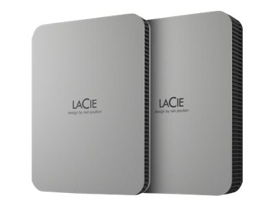 LACIE Mobile Drive HDD USB-C 4To 2.5p Moon Silver with USB-C cable