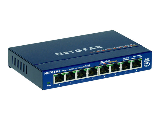 NETGEAR SWITCH 8 PORTS 10/100/1000 MBPS VERSION BOITIER METAL NON MANAGEABLE - NON RACKABLE
