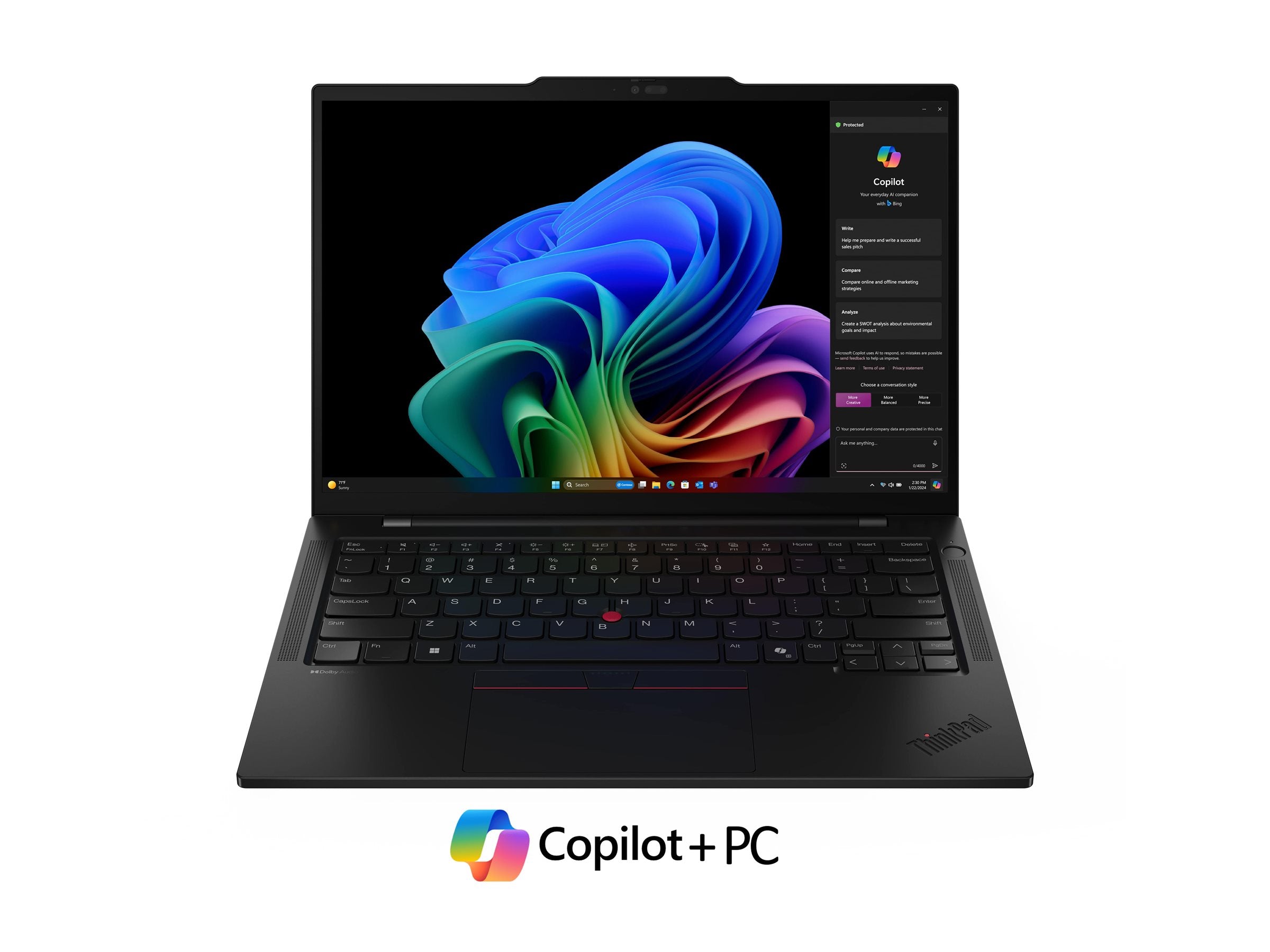 LENOVO ThinkPad - T14s - G6 - 14" WUXGA - Tactile - Qualcomm - Snapdragon X Elite - W11Pro - 32Go RAM - 1To SSD - Copilot+ PC