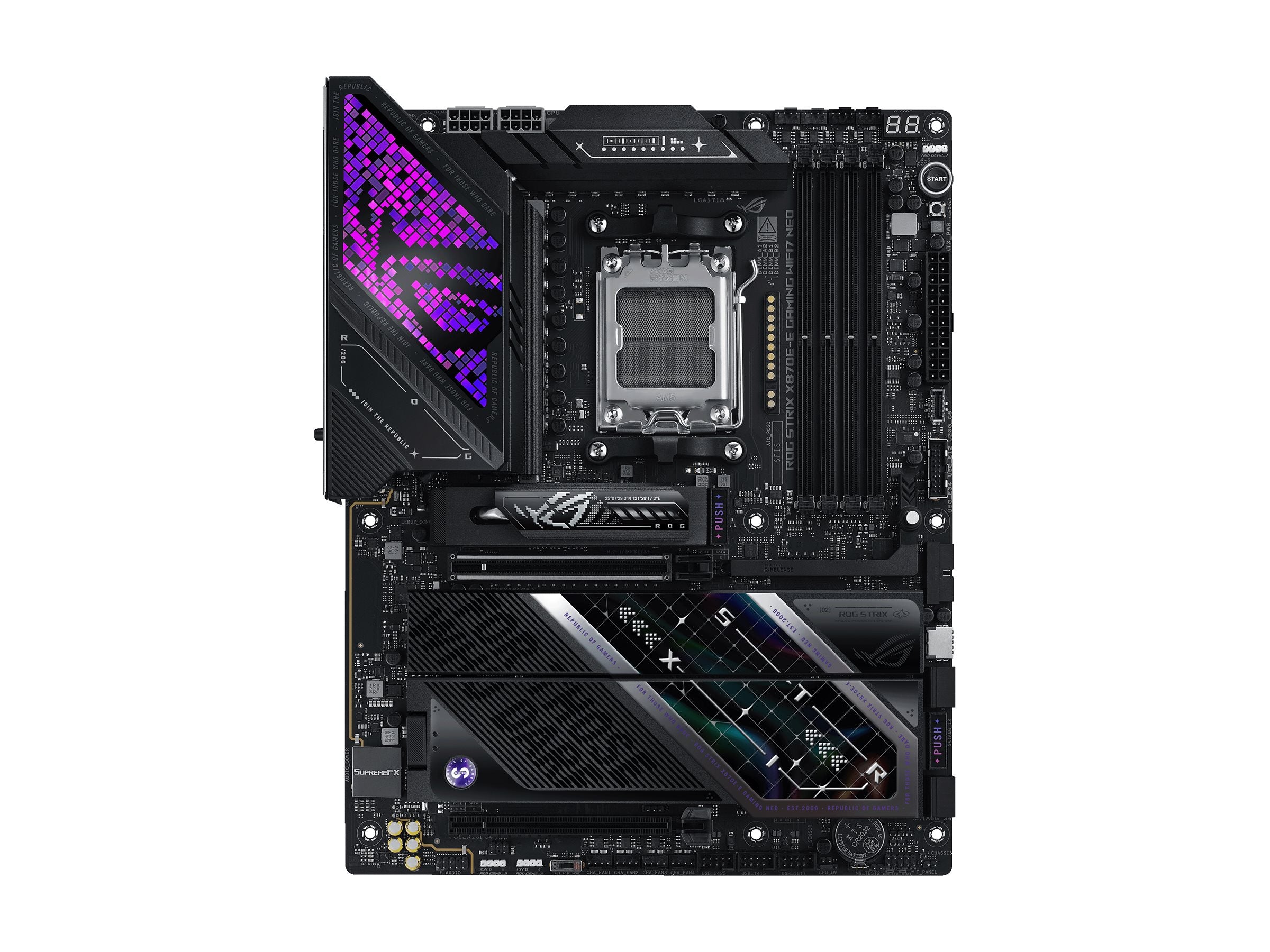 ASUS ROG STRIX X870E-E GAMING WIFI7 NEO AMD ATX motherboard DDR5 1xHDMI 1xPCIe 5.0 5xM.2