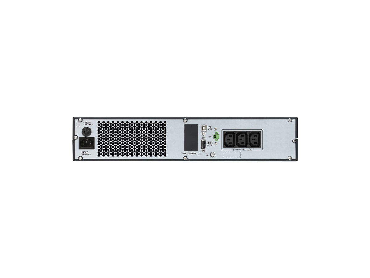 APC Easy UPS On-Line UPS Rack AC 220/230/240V 900Watt 1000VA 1-phase lead acid USB serial oc 3 PFC 2U Europe BK RAL 7010