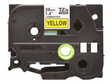 BROTHER P-TOUCH TZE-661 noir sur jaune  36mm