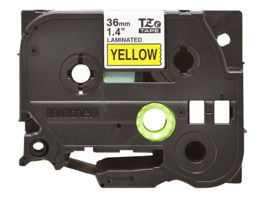 BROTHER P-TOUCH TZE-661 noir sur jaune  36mm