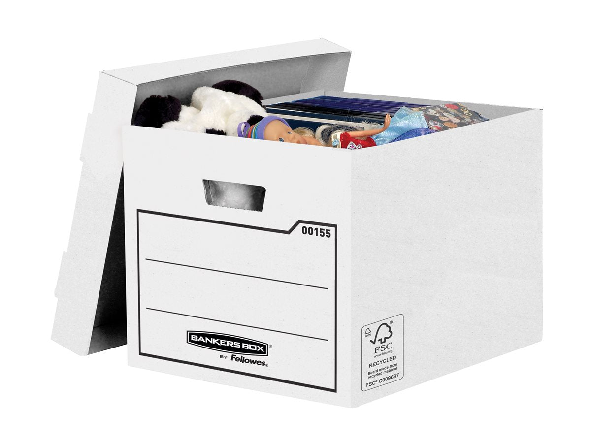 FELLOWES General Storage Box White 10PK FSC