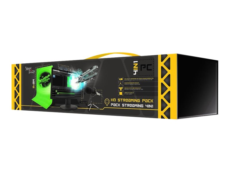 LEXIP X STEELPLAY Pro HD Streamers 4 en 1 Pack Micro+Wecam+Fond Vert+Trepieds x2