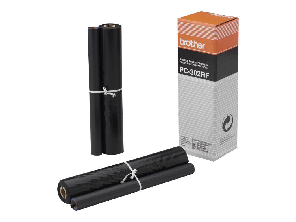BROTHER PC-302RF rouleau de transfert noir 235 pages refill pack de 2