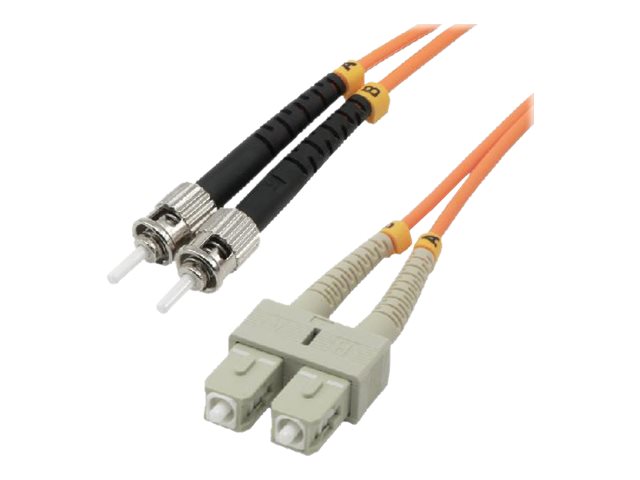 MCL FJOM2/SCST-3M - Jarretière optique OM2 duplex multimode 50/125 - SC / ST 3m