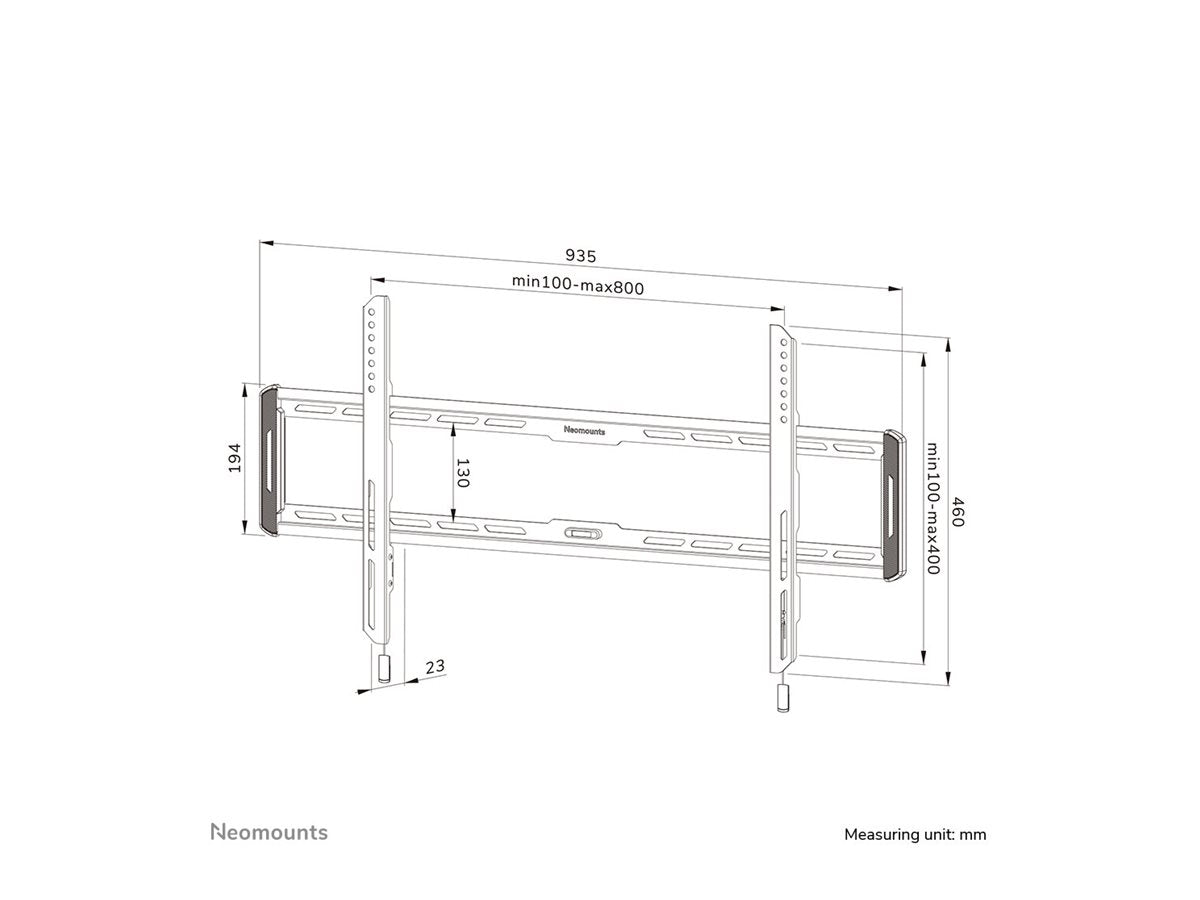 NEOMOUNTS WL30-550BL18 Support pour écran mural 43-86p - ultra-plat - installation facile