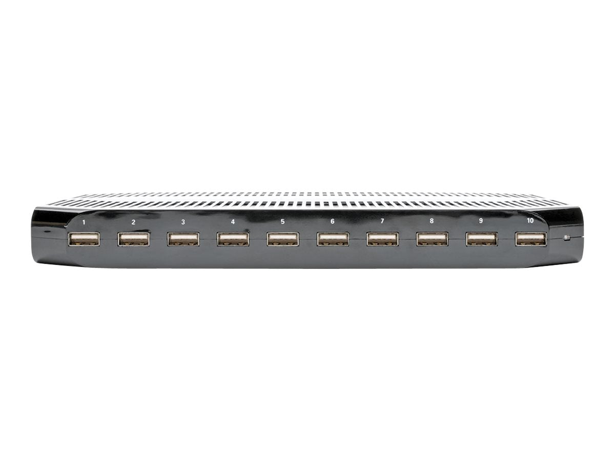 EATON TRIPPLITE 10Port USB Charging Station with Adjustable Storage 12V 8A 96W USB Charger Output Schuko Power Cord