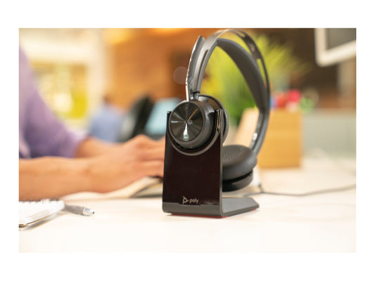 HP Poly Voyager Focus 2 UC Headset +USB-A to USB-C Cable +Charging Stand