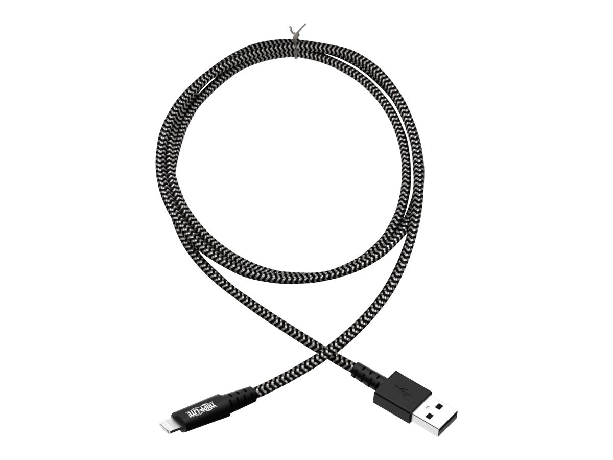EATON TRIPPLITE Heavy-Duty USB-A to Lightning Sync/Charge Cable MFi Certified M/M USB 2.0 Lightning USBM to LightningM 90cm