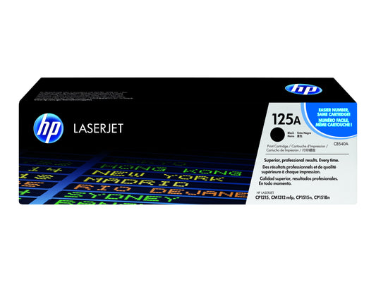 HP 125A original Colour LaserJet Toner cartridge CB540A black standard capacity 2.200 pages 1-pack