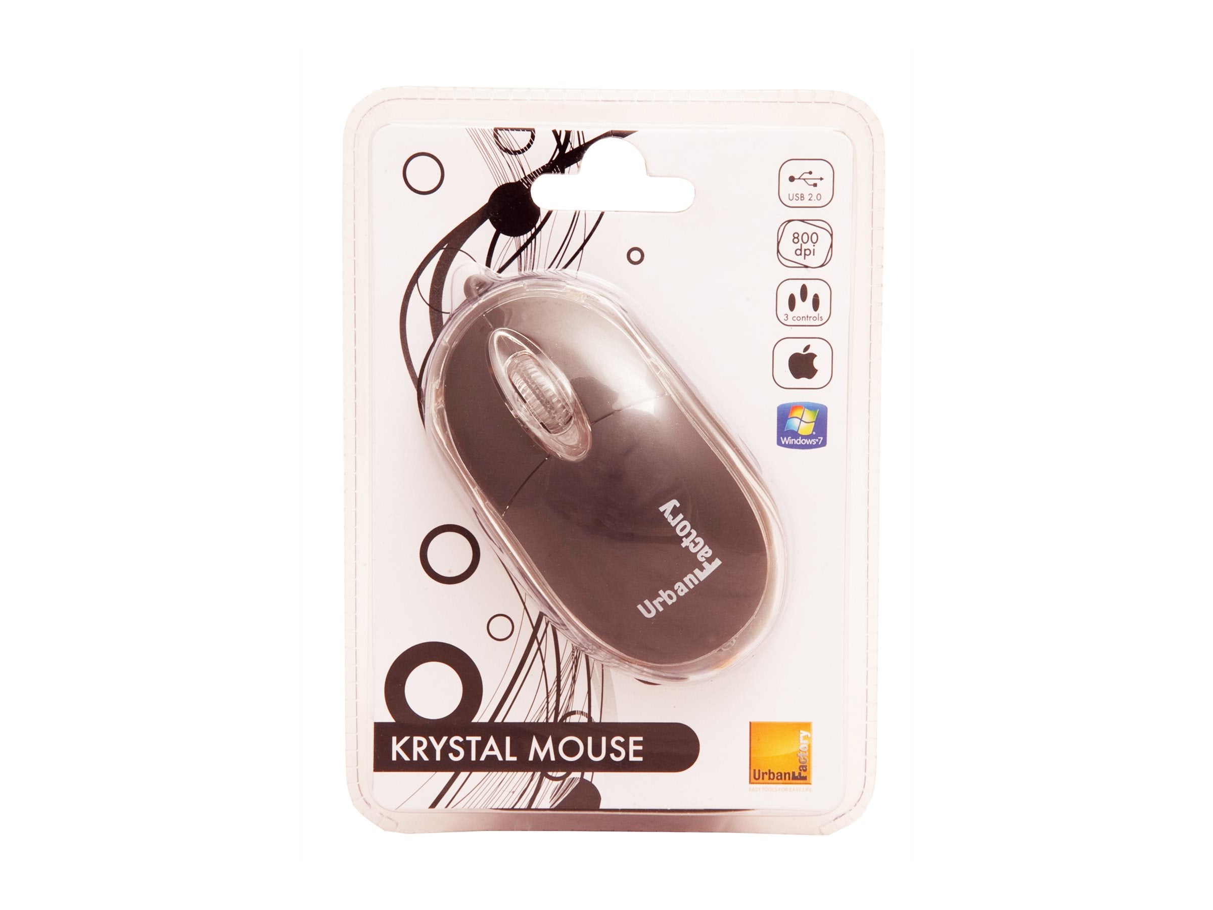 URBAN FACTORY mini souris filaire optique filaire sur port USB