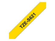 BROTHER P-TOUCH TZE-S621 noir sur jaune  9mm extra gluey