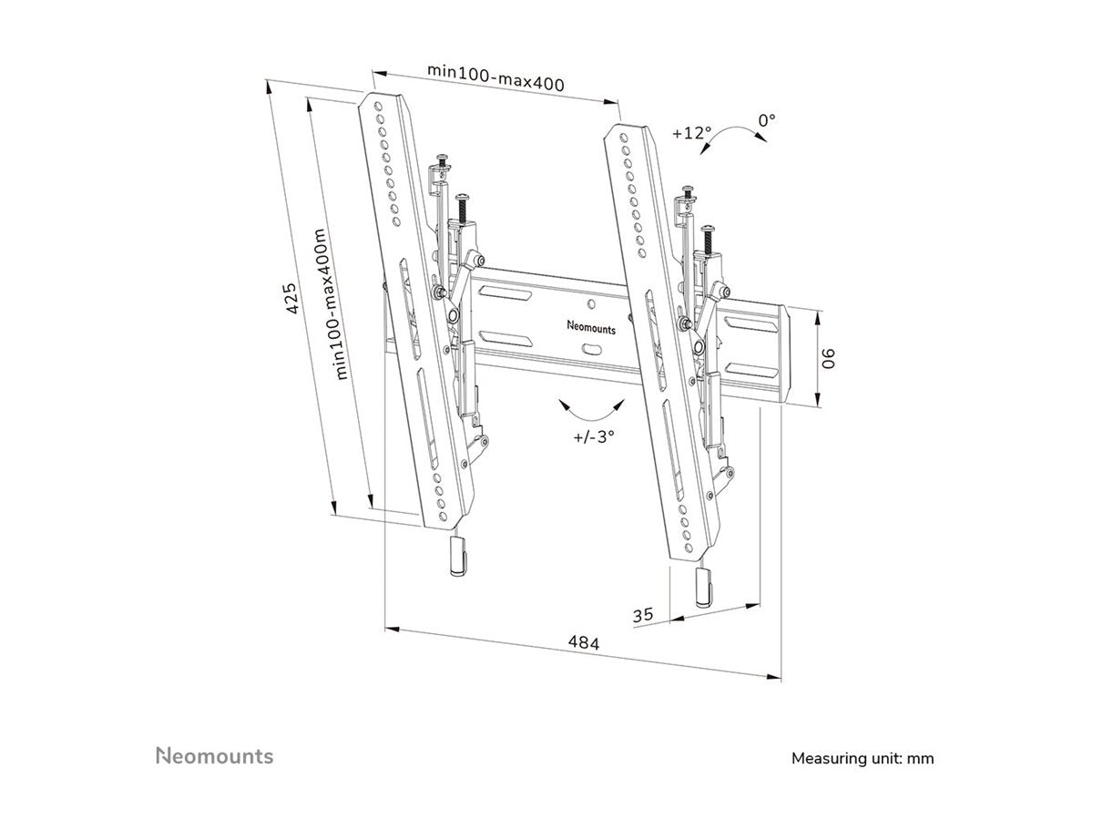NEOMOUNTS WL35S-850BL14 Support pour écran mural 32-75p - inclinable - verrouillable - installation rapide