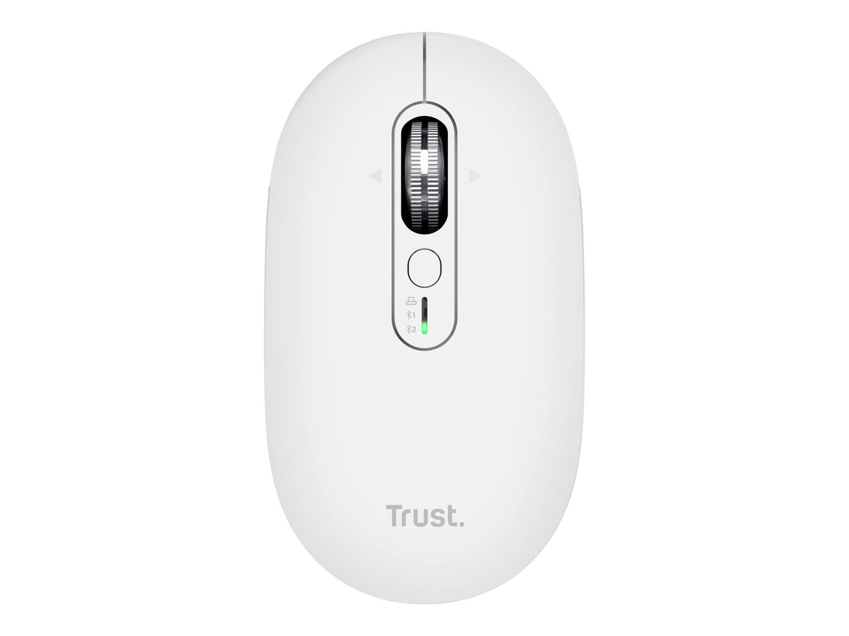 TRUST Souris sans fil SERON hyperscroll multi-connexion rechargeable blanc