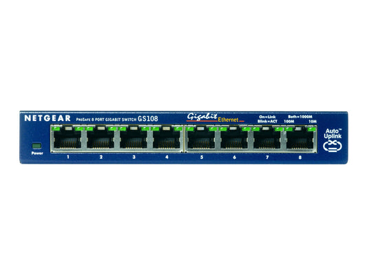 NETGEAR SWITCH 8 PORTS 10/100/1000 MBPS VERSION BOITIER METAL NON MANAGEABLE - NON RACKABLE