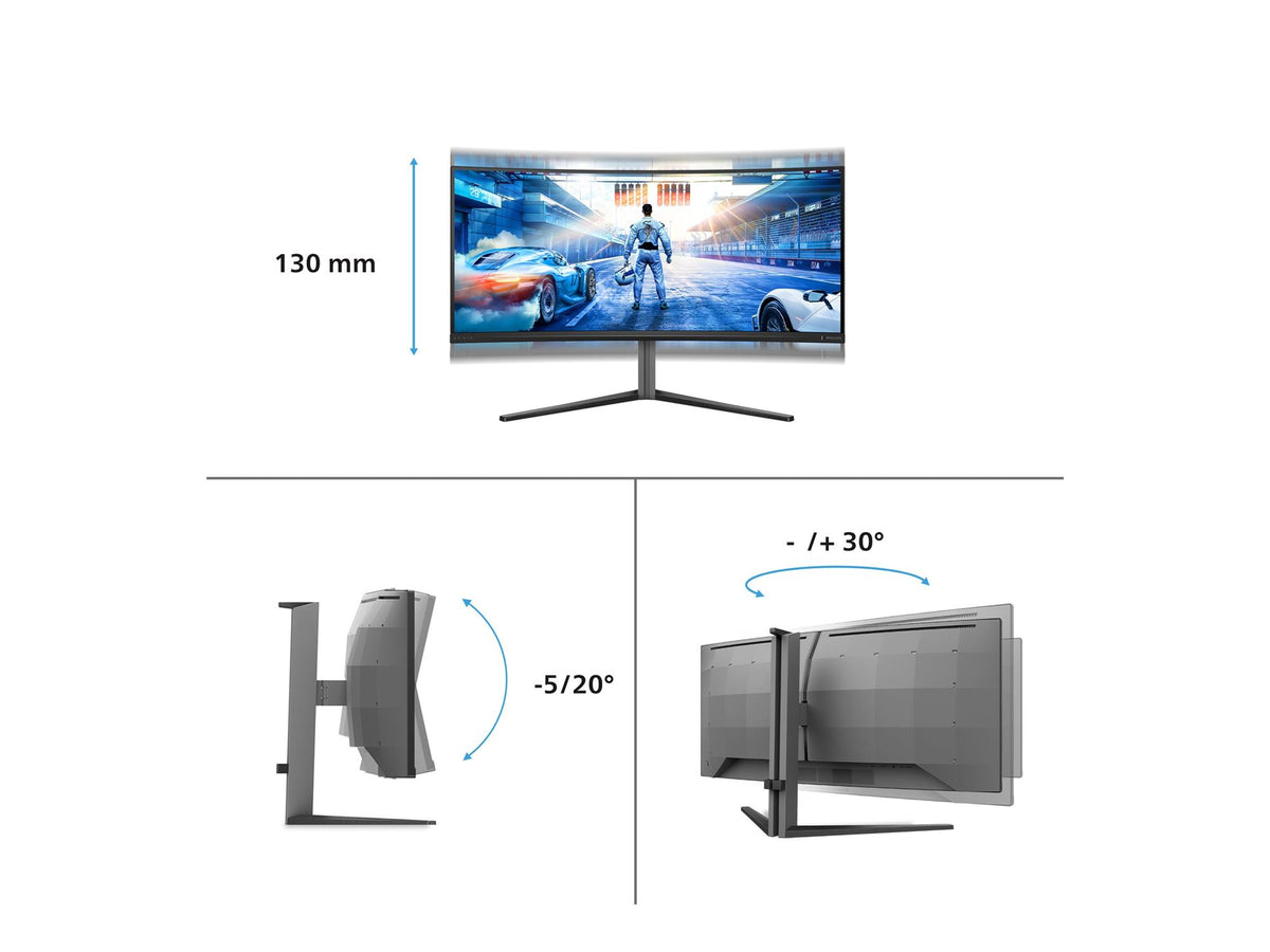 PHILIPS 34M2C6500 34p OLED 3440x1440 HDMI Black/Grey