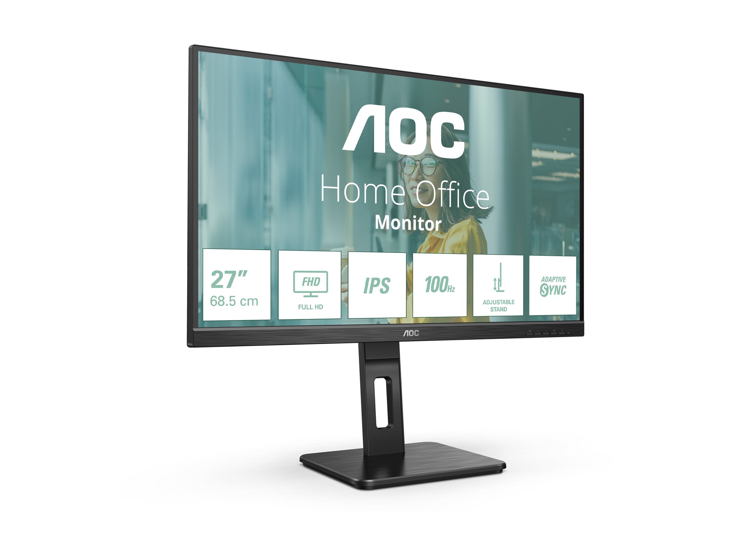 AOC 27P2Q 27p 1920x1080 FHD IPS 250cd/m2 1000:1 4ms HDMI DVI DisplayPort VGA haut-parleurs noir