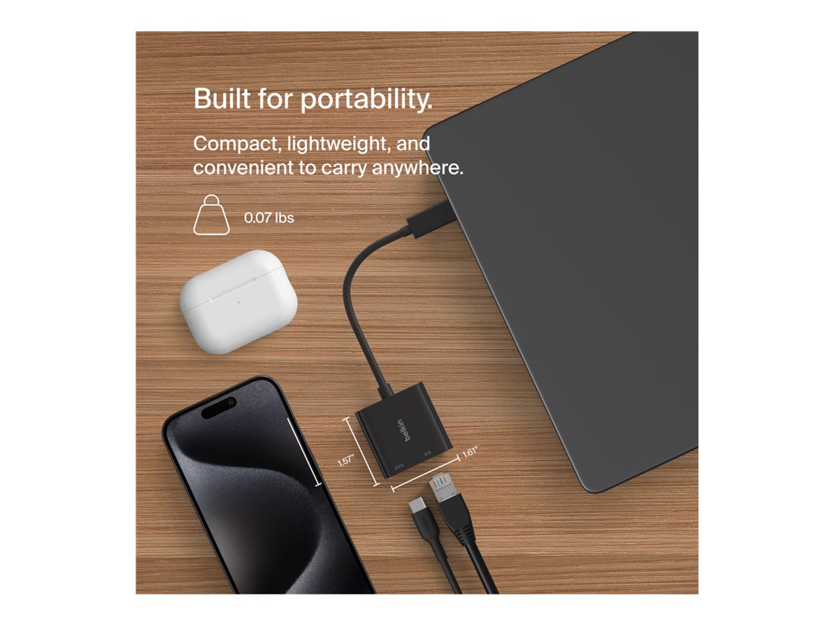 BELKIN USB-C Ethernet Adapter 100W PD