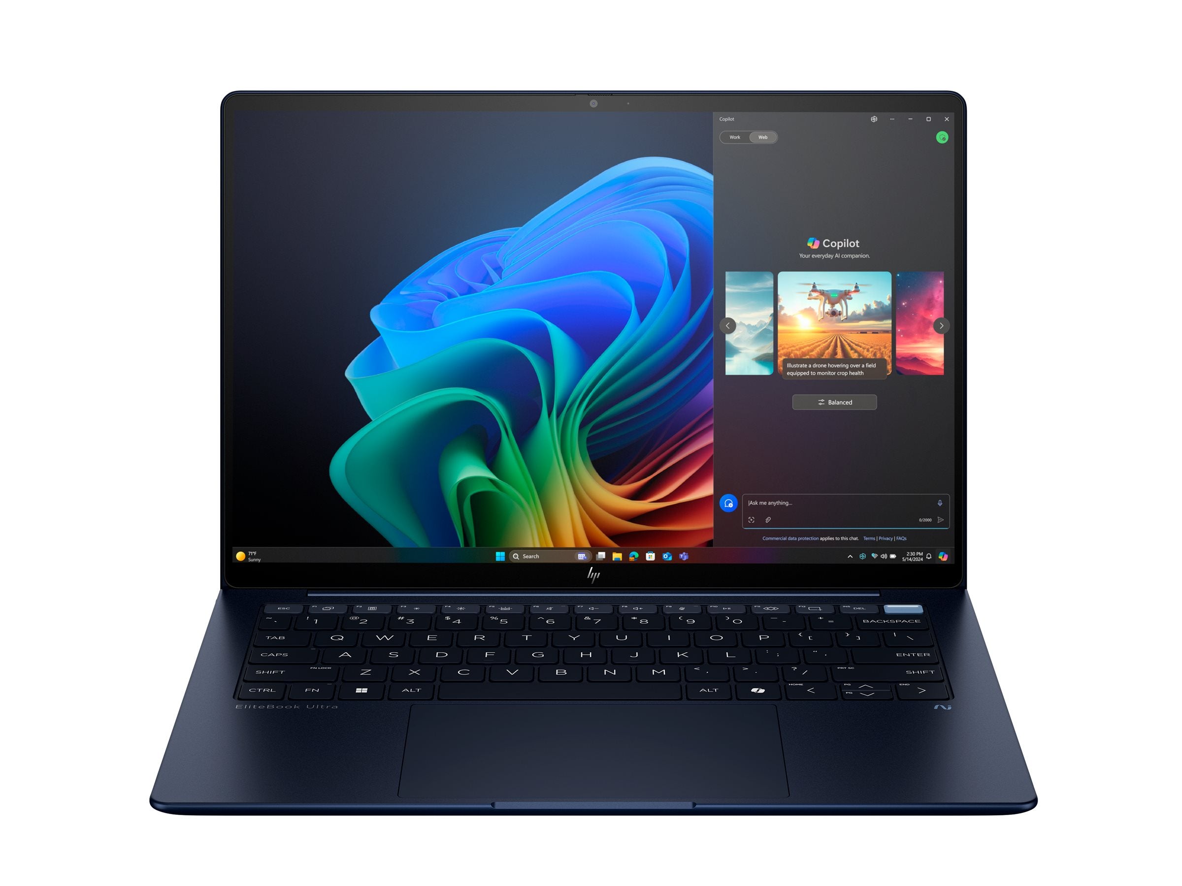 HP EliteBook Ultra IA Nouvelle génération Intel Core Ultra 5 226V 14p 3K 16Go 512Go SSD UMA W11P  Copilot + PC 3/3/0