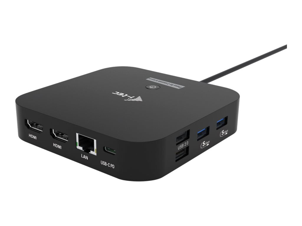 I-TEC USB-C Dual HDMI DS 2x HDMI 1x GLAN 2x USB-A 3.2 2x USB 2.0 1x USB-C Gen2 1x USB-C Gen1 1x Audio/Mic Jack 1x 100W USB-C PD