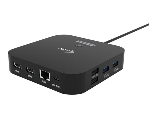I-TEC USB-C Dual HDMI DS 2x HDMI 1x GLAN 2x USB-A 3.2 2x USB 2.0 1x USB-C Gen2 1x USB-C Gen1 1x Audio/Mic Jack 1x 100W USB-C PD
