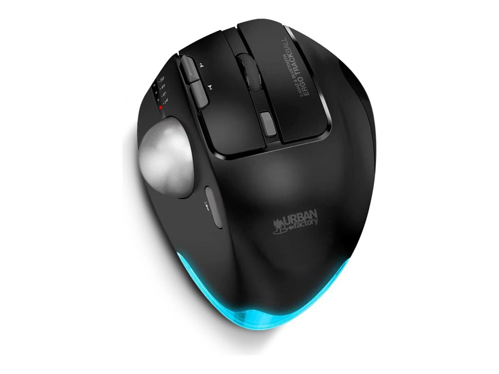 URBAN FACTORY Ergo Bluetooth And 2.4Ghz Ergonomic Mouse With Trackball And Adjustable Tilt