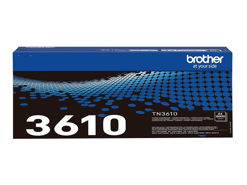 BROTHER TN-3610 Super High Yield Black Toner Cartridge Prints 18.000 pages