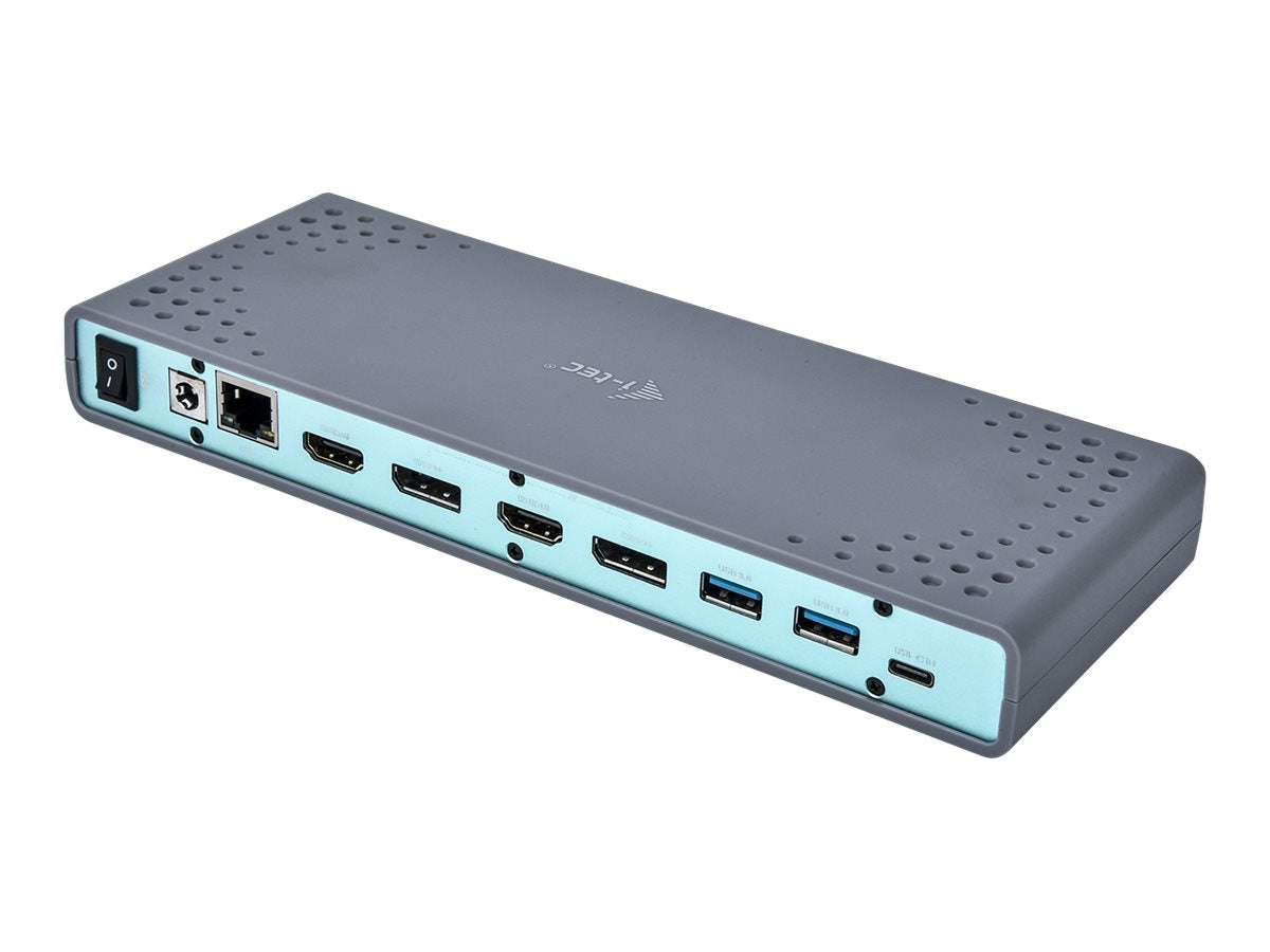 I-TEC USB 3.0/USB-C Dualdock 1x5K 2x4K 60Hz 2xHDMI 2xDP 1xGLAN 6xUSB 3.0 1xAudio/Mic Jack Kensington compatible with TB 3