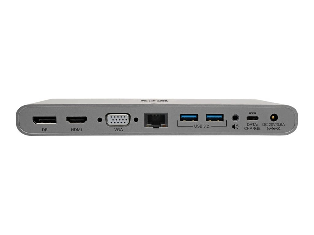 EATON TRIPPLITE USB-C Dock Triple Display - 4K HDMI/DisplayPort VGA USB 3.2 Gen 1 USB-A/USB-C Hub GbE 100W PD Charging International
